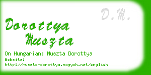 dorottya muszta business card